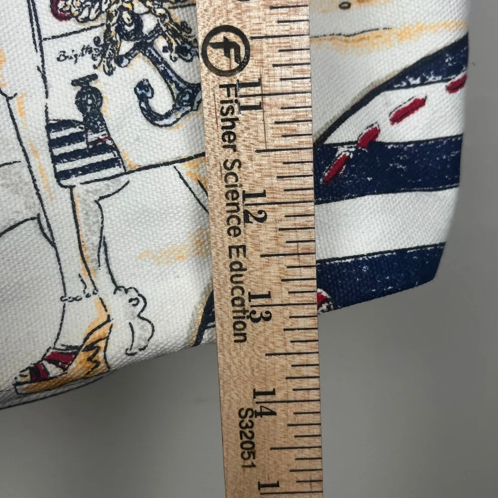Brighton Beachy Keen Boardwalk Tote Canvas Nautical Sailboat Anchor Bag D29655